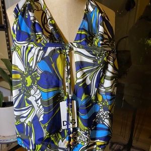 D&G psychedelic print Swimsuit! NWT XL